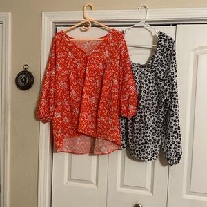 Shein  tops both off the shoulder